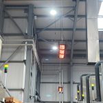 red heating - radiant heating solution high in a factory