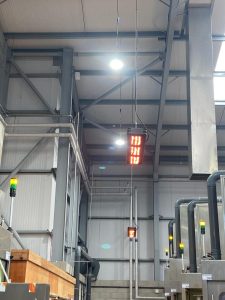 red heating - radiant heating solution high in a factory