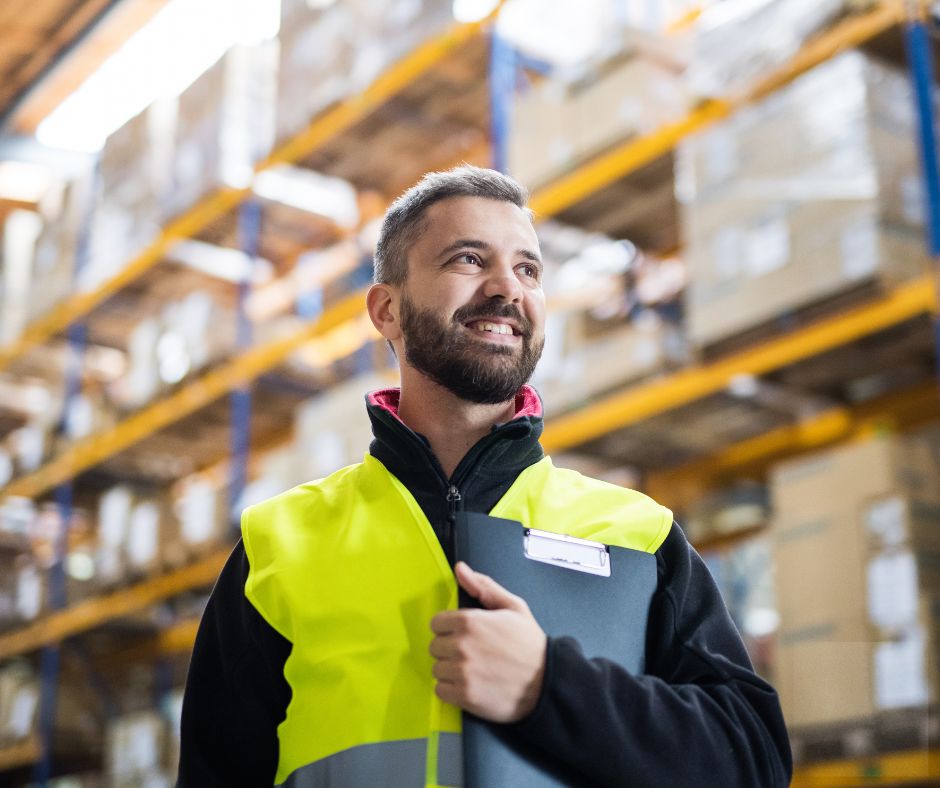 Man surveying a commercial warehouse for air con installation